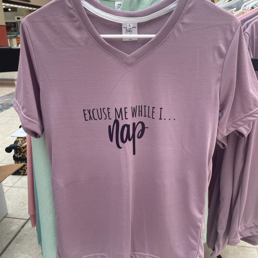 SALE🛍️Excuse me while I nap plum Tee